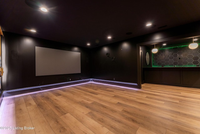 11004 Meeting St, Prospect, KY 40059 - home theater with wood-type flooring and recessed lighting