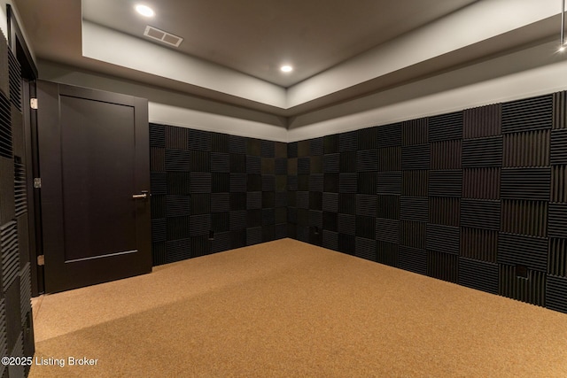 11004 Meeting St, Prospect, KY 40059 - unfurnished room with a raised ceiling, recessed lighting, and carpet floors