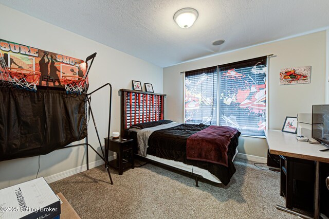 5416 Bannon Crossings Dr, Louisville, KY 40218 - carpeted bedroom with a textured ceiling and baseboards