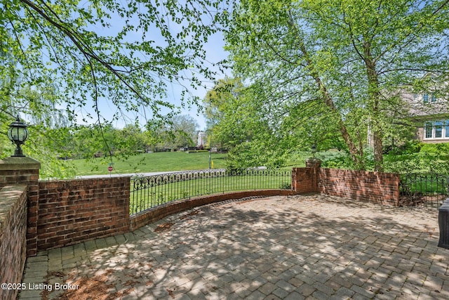 view of patio / terrace featuring fence private yard