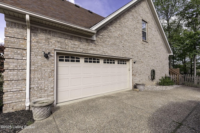 garage with driveway