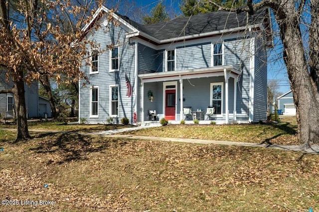 306 E Washington St, La Grange, KY 40031 - view of front of property with a porch and a front yard