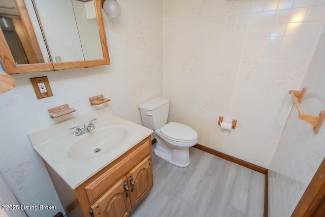 3547 Kings Hwy, Louisville, KY 40220 - half bathroom featuring wood finished floors, vanity, and toilet