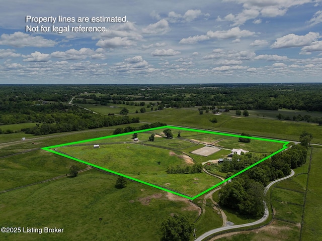 2AND3 Lesprit Pkwy, La Grange, KY 40031 - aerial view of sparsely populated area featuring property parcel outlined