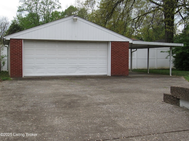 garage with a garage