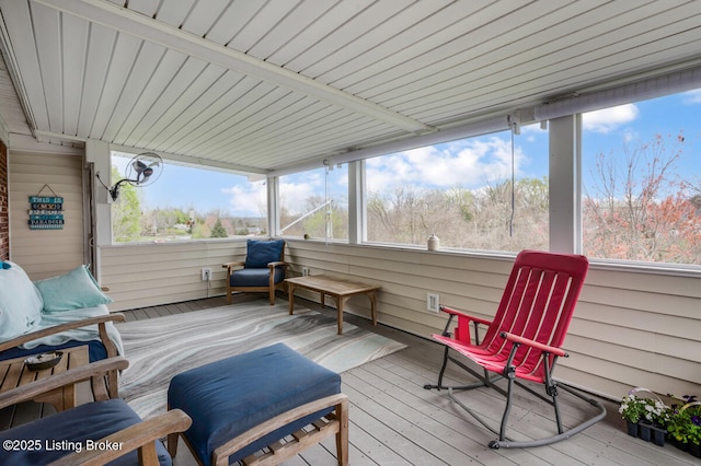 sunroom with a healthy amount of sunlight