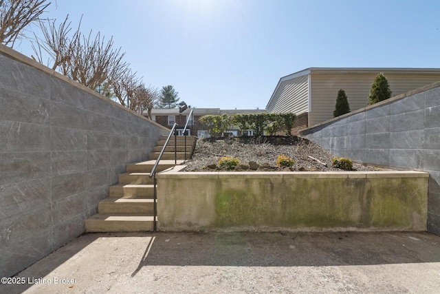 exterior space with stairway