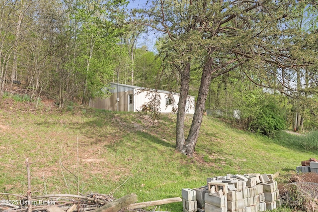 1782 Happy Hollow Rd, Clermont, KY 40110 - view of grassy yard with an outbuilding and a pole building