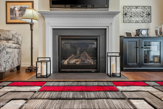 room details with wood finished floors