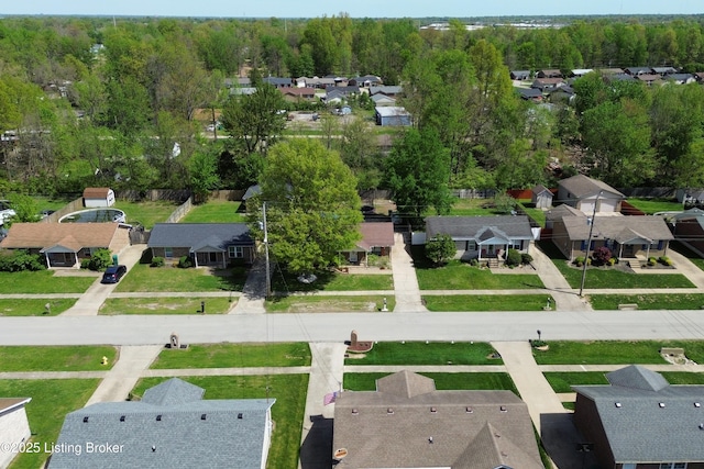 aerial view featuring a residential view
