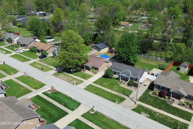 bird's eye view featuring a residential view