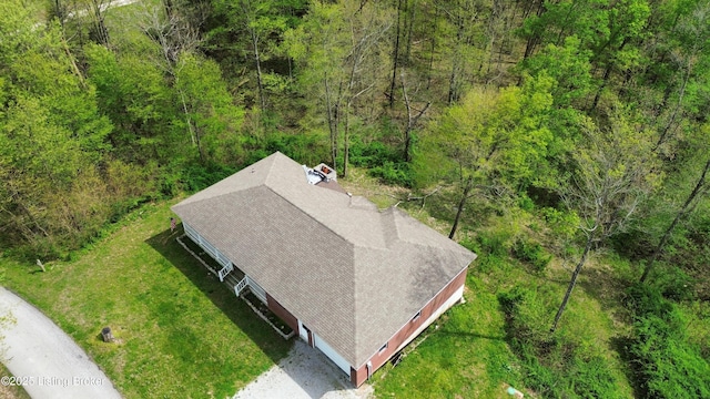 154 Gossom Ln, Milton, KY 40045 - bird's eye view featuring a view of trees
