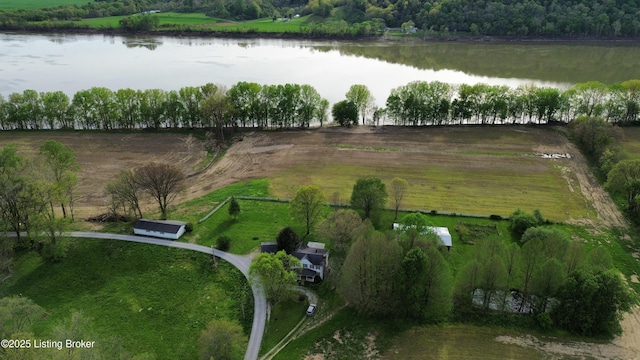 224 Spring Creek Ln, Milton, KY 40045 - aerial view with a rural view and a water view