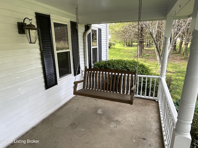 224 Spring Creek Ln, Milton, KY 40045 - view of patio featuring covered porch