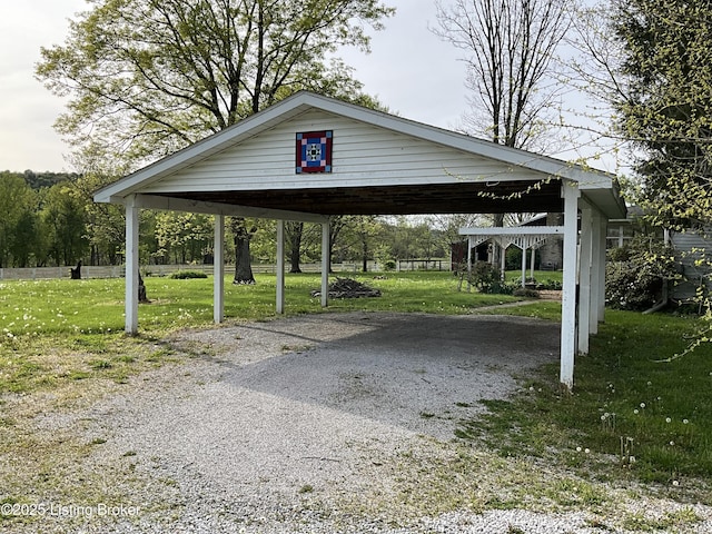 224 Spring Creek Ln, Milton, KY 40045 - view of vehicle parking featuring a carport and driveway