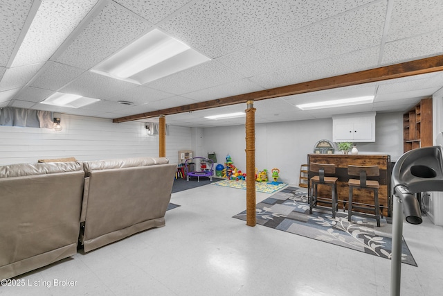 2807 Alice Ave, Louisville, KY 40220 - finished basement featuring a drop ceiling and tile patterned floors