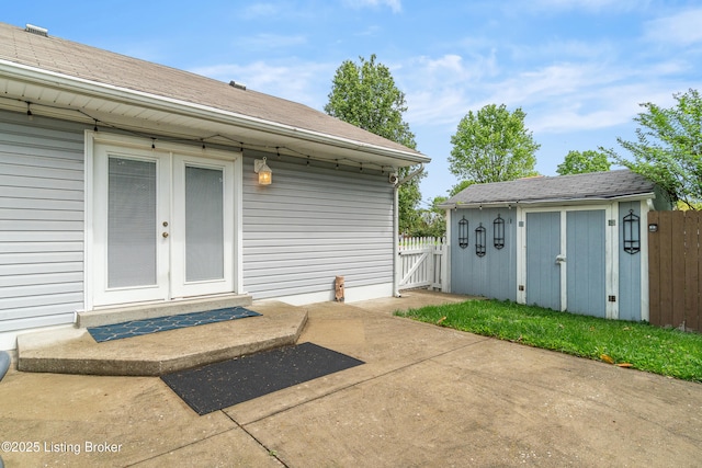 2807 Alice Ave, Louisville, KY 40220 - entrance to property with fence, a patio, and french doors