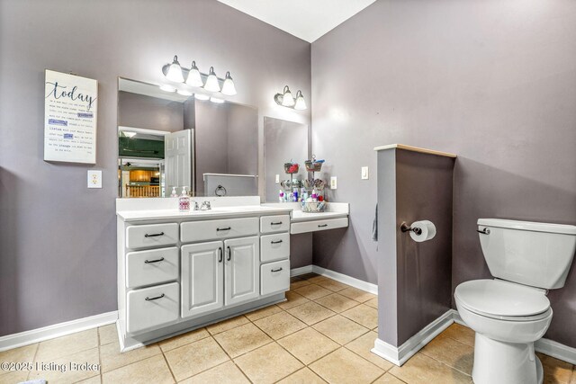 5502 Highpoint Dr, Crestwood, KY 40014 - bathroom with tile patterned flooring and vanity
