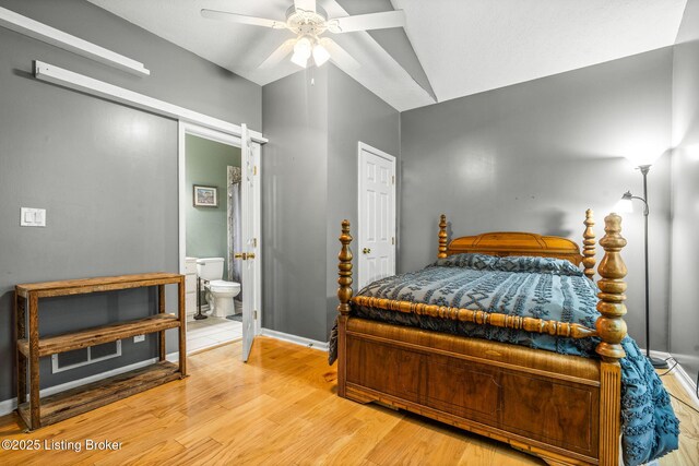 5502 Highpoint Dr, Crestwood, KY 40014 - bedroom featuring light wood finished floors and ceiling fan