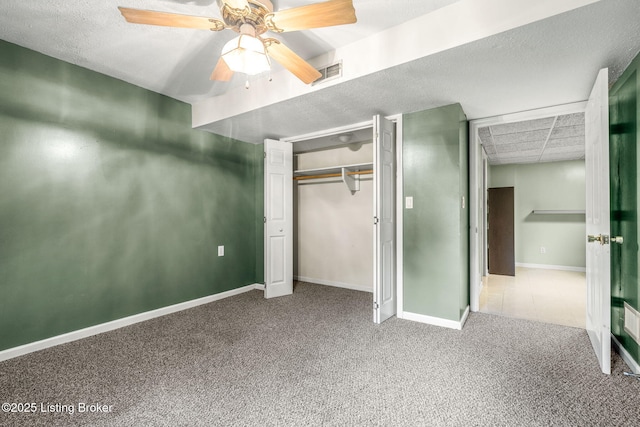 5502 Highpoint Dr, Crestwood, KY 40014 - unfurnished bedroom with carpet, ceiling fan, and a closet