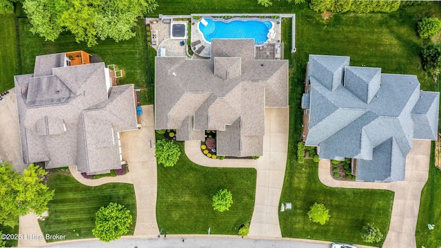 10905 Rock Valley Ct, Louisville, KY 40241 - view from above of property featuring a pool area