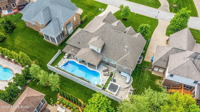10905 Rock Valley Ct, Louisville, KY 40241 - aerial view of residential area featuring a pool area