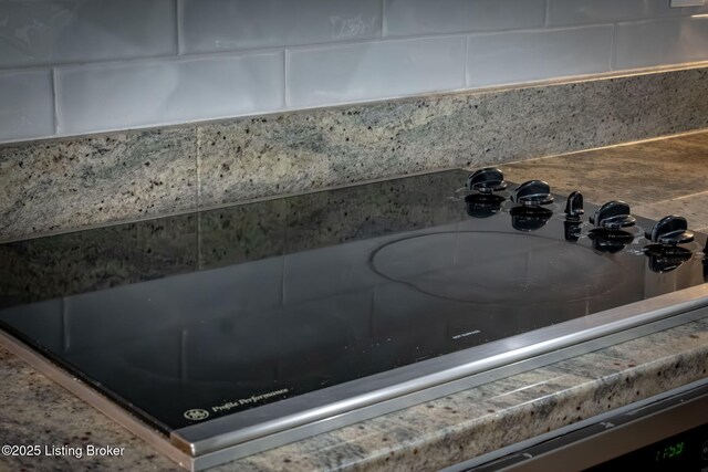 details with black electric stovetop