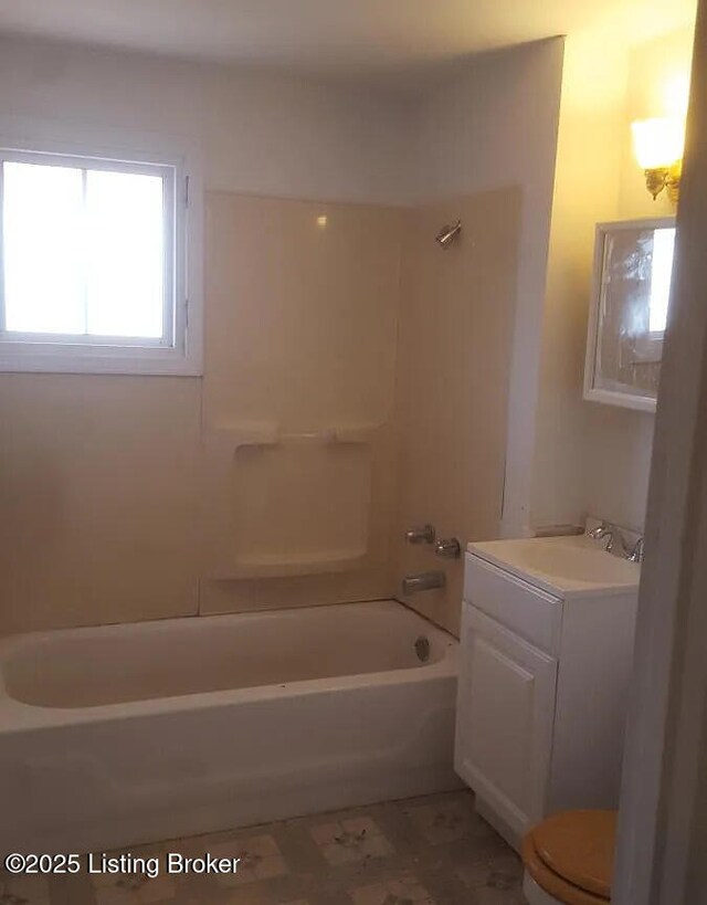 210 E Ormsby Ave, Louisville, KY 40203 - bathroom featuring toilet, vanity, and shower / washtub combination