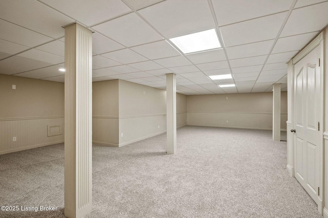 2605 Evergreen Wynde, Louisville, KY 40223 - finished below grade area featuring carpet flooring and a drop ceiling