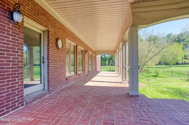 2605 Evergreen Wynde, Louisville, KY 40223 - view of patio / terrace featuring covered porch and fence