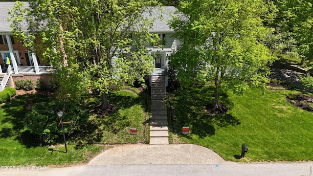 exterior space featuring stairs