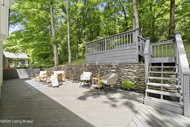 1907 Charbdin Pl, Louisville, KY 40207 - wooden deck with stairway