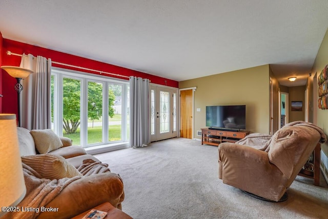 view of carpeted living room