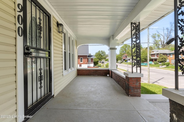 view of patio with covered porch
