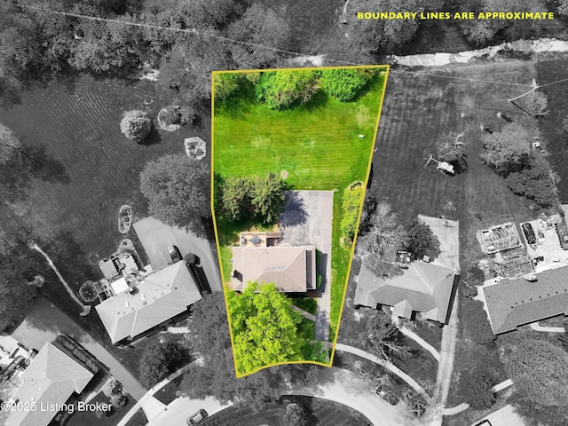 bird's eye view featuring a residential view