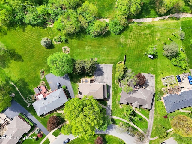 drone / aerial view with a residential view