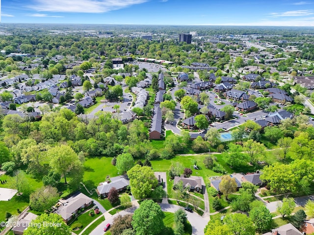 bird's eye view featuring a residential view