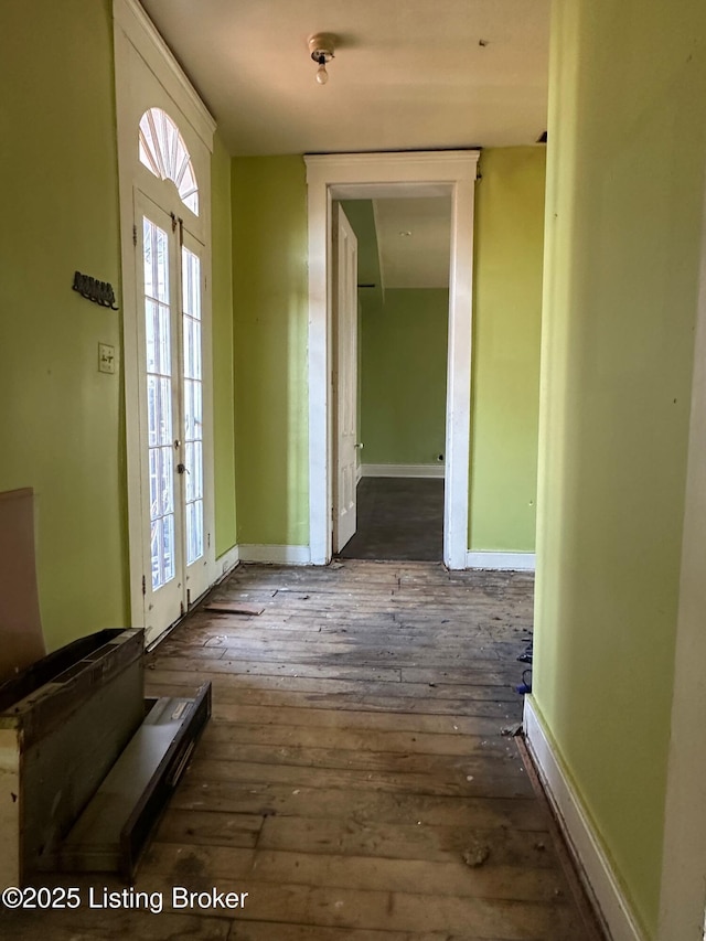 1460 S 6th St, Louisville, KY 40208 - entryway featuring hardwood / wood-style floors, french doors, and baseboards
