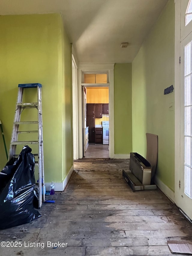 1460 S 6th St, Louisville, KY 40208 - hall with baseboards and hardwood / wood-style flooring