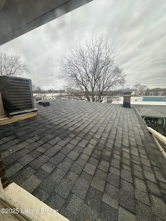 1460 S 6th St, Louisville, KY 40208 - details with central air condition unit and a shingled roof