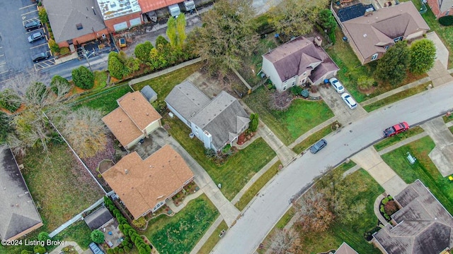 bird's eye view with a residential view