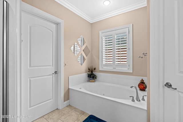 14729 Forbes Cir, Louisville, KY 40245 - full bath with baseboards, ornamental molding, and a garden tub