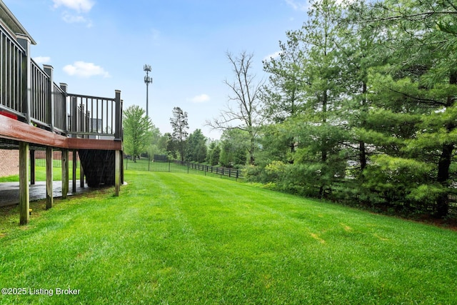 14729 Forbes Cir, Louisville, KY 40245 - view of yard with a deck and fence