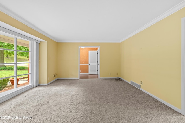 9111 Royal Oak Dr, Louisville, KY 40272 - spare room featuring ornamental molding, carpet, and baseboards