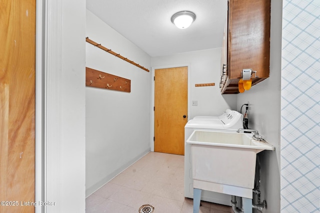 9111 Royal Oak Dr, Louisville, KY 40272 - laundry room featuring washer and clothes dryer and cabinet space