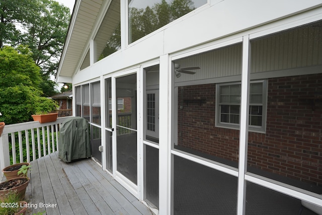 9111 Royal Oak Dr, Louisville, KY 40272 - deck with a sunroom and area for grilling