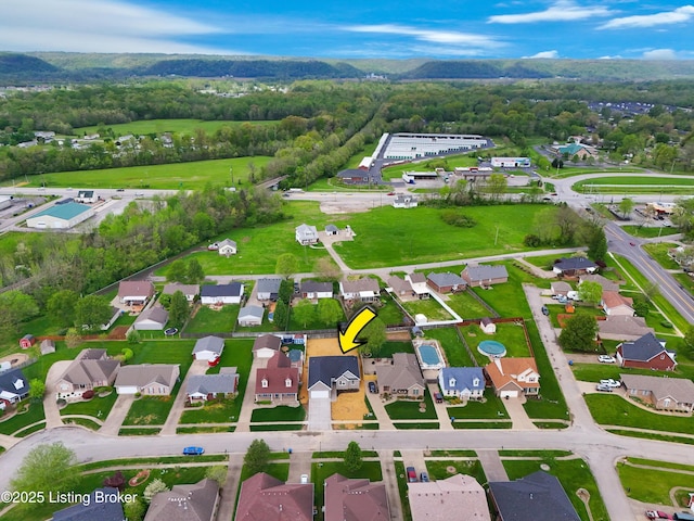 birds eye view of property featuring a residential view