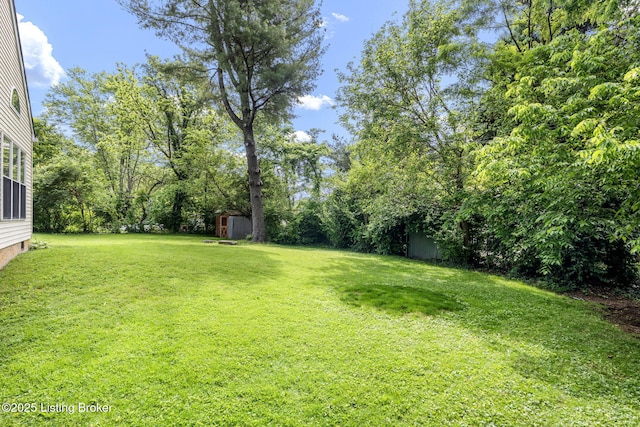 309 W Madison St, La Grange, KY 40031 - view of green lawn with a storage unit and an outbuilding