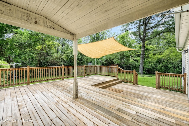 309 W Madison St, La Grange, KY 40031 - deck with view of wooded area