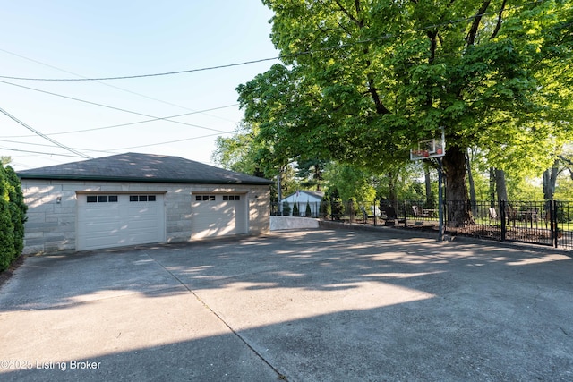 exterior space with fence
